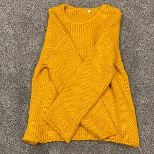 XL Knitted Mustard Knitted Sweater